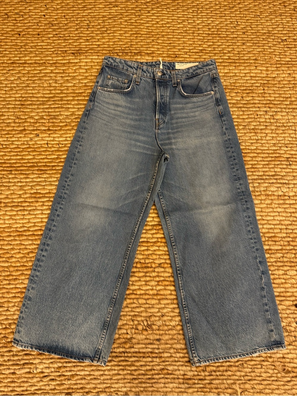 Rag & Bone Maya High-Rise Ankle Wide Leg Jeans in Hermosa size 31